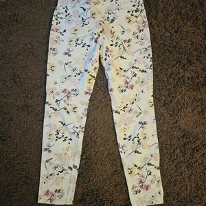 Lascana NWOT / Floral print skinny ankle jeans / Size 12 / 27" inseam